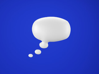  speech balloon template - white on blue