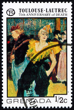 Postage stamp Grenada 1976 Moulin Rouge, Toulouse-Lautrec