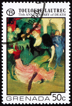 Postage stamp Grenada 1976 Dancing the Bolero, Toulouse-Lautrec