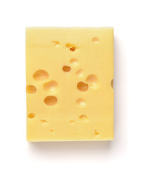 Top view of Maasdam cheese