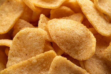 Crispy Prawn Crackers in white bowl on wooden table