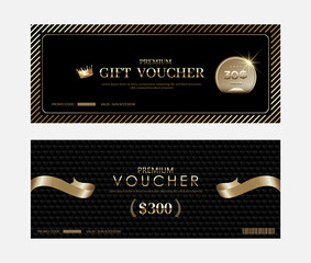 Luxury voucher and vip coupon backgrounds - obrazy, fototapety, plakaty