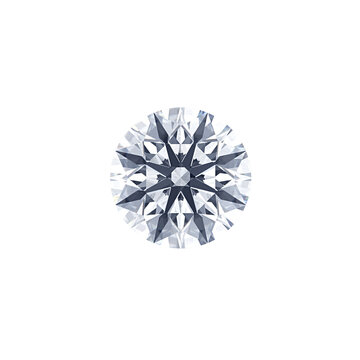 round cut diamond single 3d render