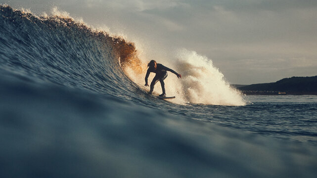 surfer at sunset