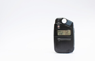Professional studio light meter isolated on the white background