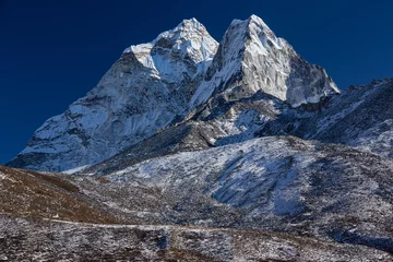 Papier Peint photo Ama Dablam Everest Base camp Trek Landscape Mount Ama Dablam Nepal