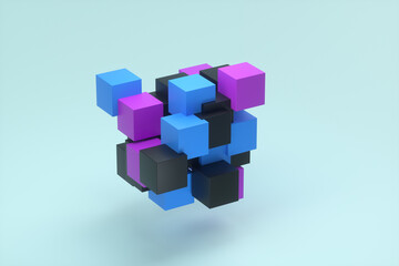 Obraz premium 3d rendering abstract square concept