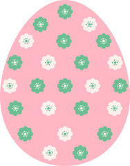 Easter egg with floral pattern