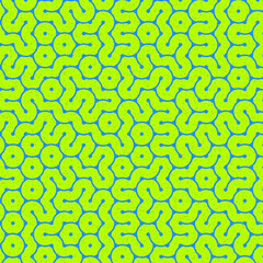 Colour Hexagon Tile Connection art background design illustration