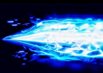 幾何学的な光の矢印の3dイラスト