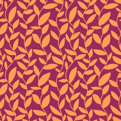 Seamless leaves and branches pattern for fabrics and textiles and cards and linens and wrapping paper