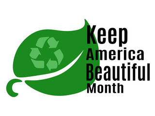Keep America Beautiful Month, Idea for a horizontal poster, banner, flyer or postcard