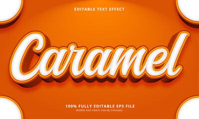 Caramel text style editable text effect
