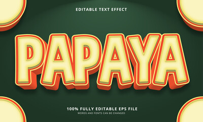 Papaya text style editable text effect