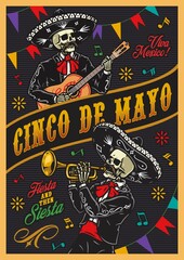 Mariachi vertical poster with musicians