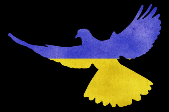 Ukraine War, Peace, Wheat Agriculture, United Nations, Flag, Peace Dove, Hearts.