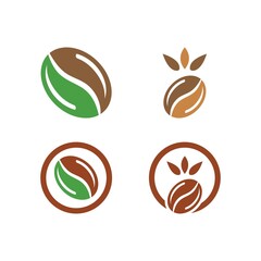 Obraz premium coffee bean icon vector illustration