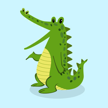 Crocodile cute character cartoon isolated