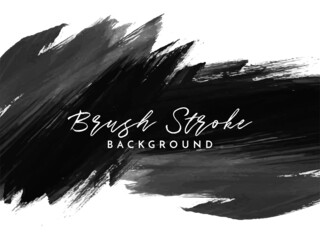 Black Watercolor brush stroke design background