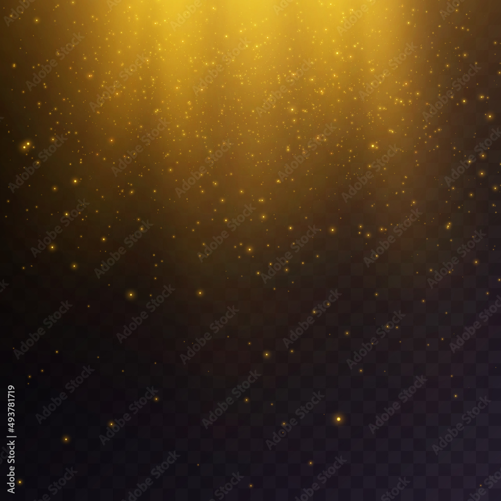 Poster vector transparent falling sunlight special lens, flare light effect. vector blur in a glow of light