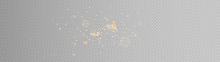 Glowing light effect with many glitter particles isolated on transparent background. Vector star cloud with dust.	
