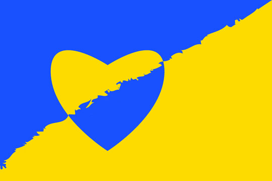 Pray for Ukraine, Ukraine flag praying concept vector illustration. Pray For Ukraine peace. Save Ukraine from russia.