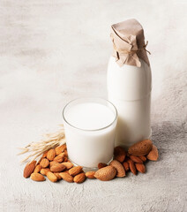 Almonds milk and oat milk
