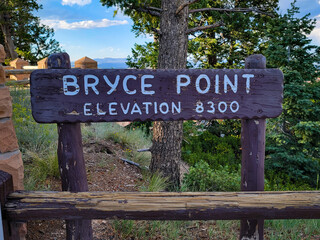 Bryce point Elevation 8300ft Bryce Canyon National Park