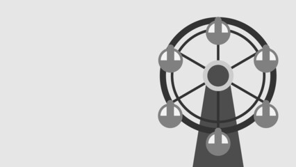 観覧車　モノクロ　16：9