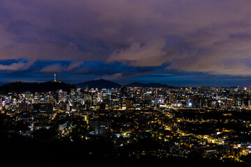 서울 전걍 야경 풍경 삼청공원 말바위전망대 