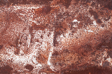 Abstract wall close up and Dark worn rusty metal texture background.