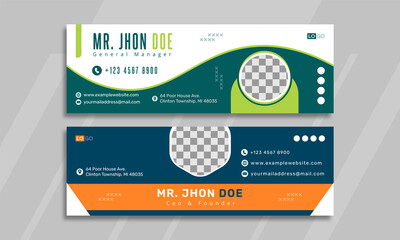 Professional Email Signature or email personal footer template design