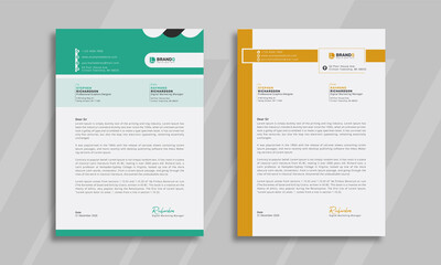 Modern letterhead template for your company or business 