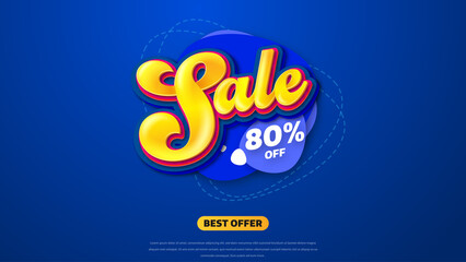 Sale banner template design with geometric background , Big sale special offer up to 80% off. Super Sale, end of season special offer banner. vector illustration.