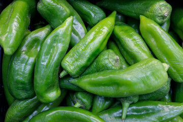 Green pointed bell peppers