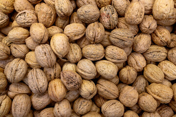 Walnuts close up