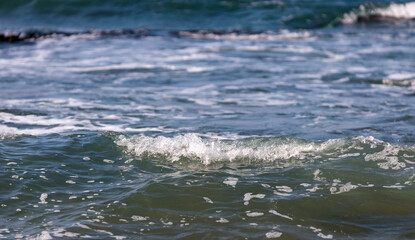 waves on the beach in portugal