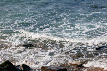 waves on the beach in portugal