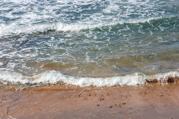 waves on the beach in portugal