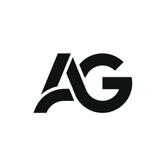Initial Letter AG Logo Design Inspiration