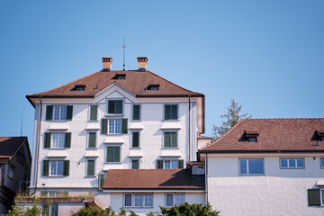 Travel and architecture. Traditional old house in Europe.