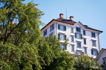 Travel and architecture. Traditional old house in Europe.