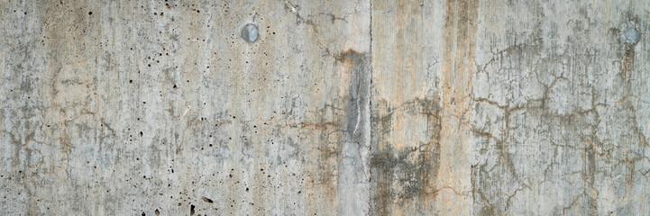 texture of old gray grunge concrete wall for background, panoramic web banner