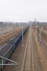 Coal transport on railway
