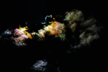 Fototapeta na wymiar Abstract image of clouds or smoke in colorful color.