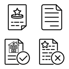 Docs1-2 Flat Icon Set Isolated On White Background