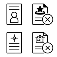 Docs1-2 Flat Icon Set Isolated On White Background