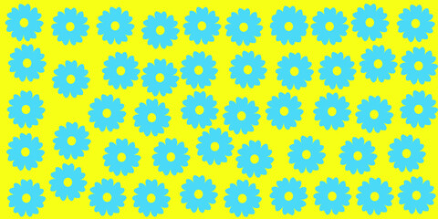 yellow background and beautiful flowers