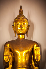 Golden buddha statue at Wat Pho Temple, Bangkok, Thailand