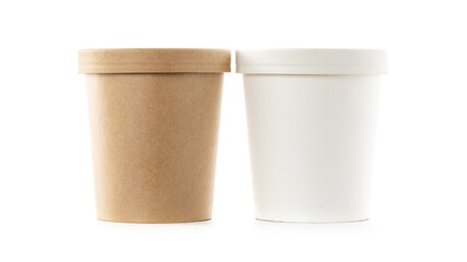 blank packaging kraft paper cup for ecology product design mock-up